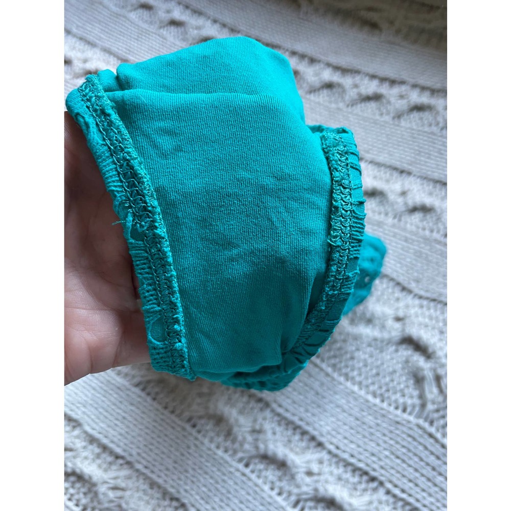 Robin Piconne Teal Crotchet Overlay One Piece Swimsuit - Picture 6 of 6
